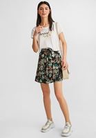 Women Black Belted Mini Skirt