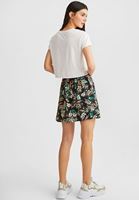 Women Black Belted Mini Skirt