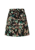 Women Black Belted Mini Skirt