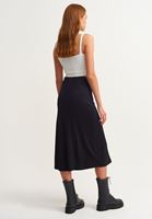 Bayan Siyah Midi Boy Etek