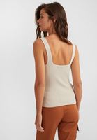 Bayan Krem Dantelli V Yaka Triko Bluz