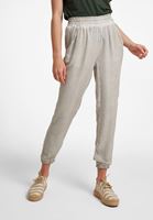 Bayan Krem Beli Lastikli Jogger Pantolon