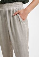 Bayan Krem Beli Lastikli Jogger Pantolon