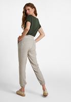 Bayan Krem Beli Lastikli Jogger Pantolon