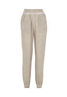 Bayan Krem Beli Lastikli Jogger Pantolon