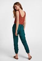 Bayan Yeşil Beli Lastikli Jogger Pantolon