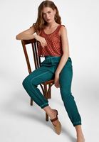 Bayan Yeşil Beli Lastikli Jogger Pantolon