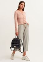 Bayan Pembe Önü Bağlama Detaylı Bluz