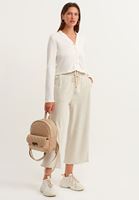 Bayan Krem Önü Bağlama Detaylı Bluz