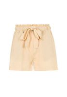 Bayan Krem Bağlama Detaylı Beli Lastikli Şort ( TENCEL™ )