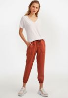 Bayan Kahverengi Beli Lastik Detaylı Jogger Pantolon ( TENCEL™ )