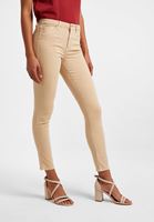 Bayan Krem Orta Bel Dar Paça Pantolon