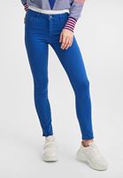 Bayan Mavi Orta Bel Dar Paça Pantolon