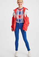 Bayan Mavi Orta Bel Dar Paça Pantolon