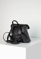 Bayan Siyah Fermuar Detaylı Sırt Çantası