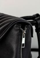 Bayan Siyah Fermuar Detaylı Sırt Çantası