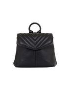 Bayan Siyah Fermuar Detaylı Sırt Çantası