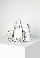 Bayan Beyaz Fermuar Detaylı Sırt Çantası