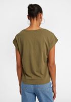 Bayan Yeşil Sıfır Yaka Tişört