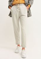 Bayan Gri Beli Lastikli Carrot-Fit Sweat Pantolon 