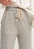 Bayan Gri Wide-Leg Yüksek Bel Sweat Pantolon
