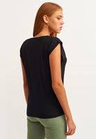 Bayan Siyah V Yaka Tank Top