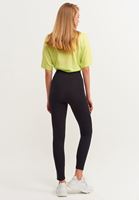 Bayan Siyah Pamuklu Casual Tayt