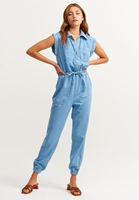 Bayan Mavi Çevre Dostu Jogger Denim Tulum ( TENCEL™ )