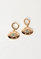 Bayan Altın Işıltılı Göz Sallantılı Küpe