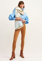 Bayan Çok Renkli Çizgili Kalın Şal