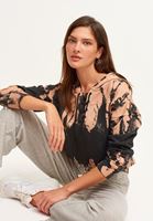 Women Black Cosmos Batik Sweatshirt