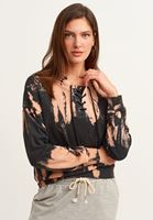 Women Black Cosmos Batik Sweatshirt