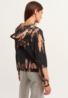 Women Black Cosmos Batik Sweatshirt