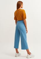 Bayan Mavi Casual Culotte Pantolon