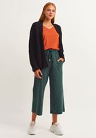 Bayan Yeşil Casual Culotte Pantolon