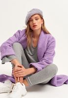 Bayan Gri Pileli Sweat Pantolon