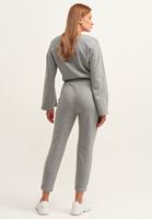 Bayan Gri Pileli Sweat Pantolon