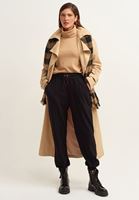 Bayan Bej Roll-Neck Sweatshirt