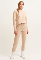 Bayan Krem Zero-Neck Sweatshirt