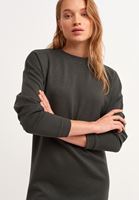 Bayan Yeşil Zero-Neck Mini Sweat Elbise