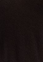 Bayan Siyah Wide-Fit V Yaka Triko