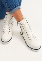 Bayan Beyaz Fermuarlı Vegan Deri Postal