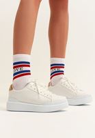 Bayan Beyaz Casual Yüksek Tabanlı Sneaker