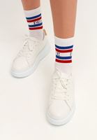 Bayan Beyaz Casual Yüksek Tabanlı Sneaker