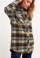 Bayan Çok Renkli Oversize Ekose Gömlek Ceket