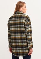 Bayan Çok Renkli Oversize Ekose Gömlek Ceket