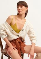 Bayan Yeşil Romantik Dantelli Bralet