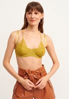 Bayan Yeşil Romantik Dantelli Bralet