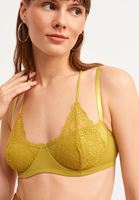 Bayan Yeşil Romantik Dantelli Bralet