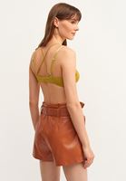 Bayan Yeşil Romantik Dantelli Bralet